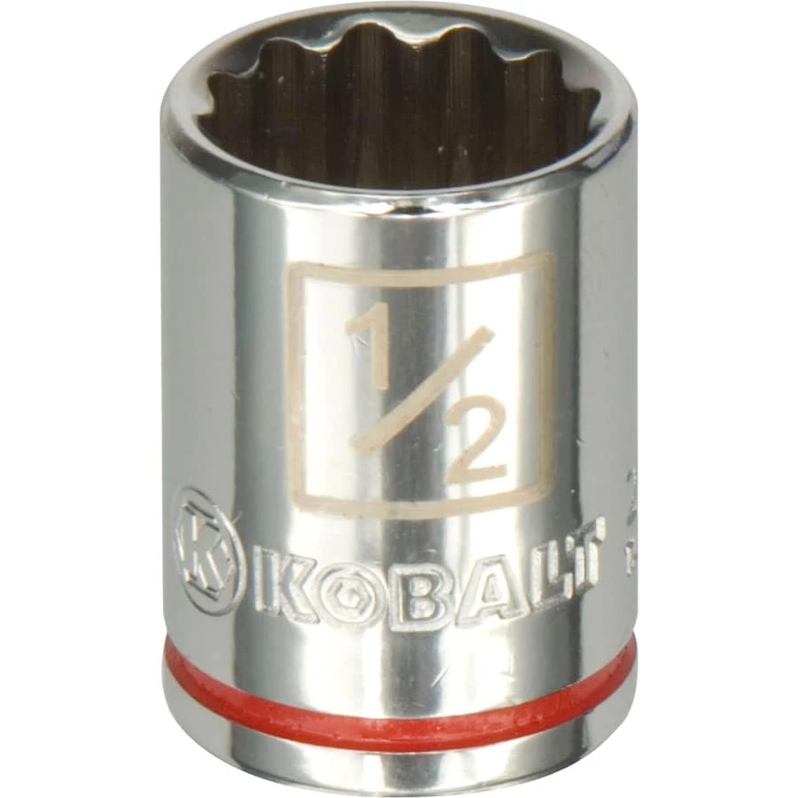 Kobalt Sockets & Socket Sets Standard (SAE) 1/4-in Drive 12-point 1/2-in Shallow Socket 1 Kobalt Sockets & Socket Sets Standard (SAE) 1/4-in Drive 12-point 1/2-in Shallow Socket