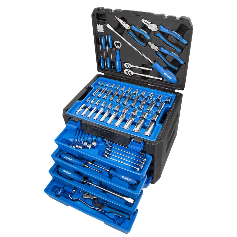 Kobalt Household Tool Sets 100-Piece Household Tool Set with Hard Case 1 Kobalt Household Tool Sets 100-Piece Household Tool Set with Hard Case