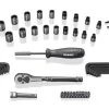 Kobalt Mechanics Tool Sets Universal 67-Piece Standard (SAE) and Metric Combination Matte Mechanics Tool Set (3/8-in)