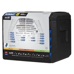 Kobalt Mechanics Tool Sets 189-Piece Standard (SAE) and Metric Combination Polished Chrome Mechanics Tool Set (1/4-in; 3/8-in) -Hot Sale Kobalt Shop 08512884