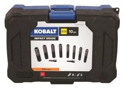 Kobalt Impact Sockets & Impact Socket Sets 10-Piece Standard (SAE) 3/8-in Drive Set 6-Point Impact Socket Set -Hot Sale Kobalt Shop 08822228