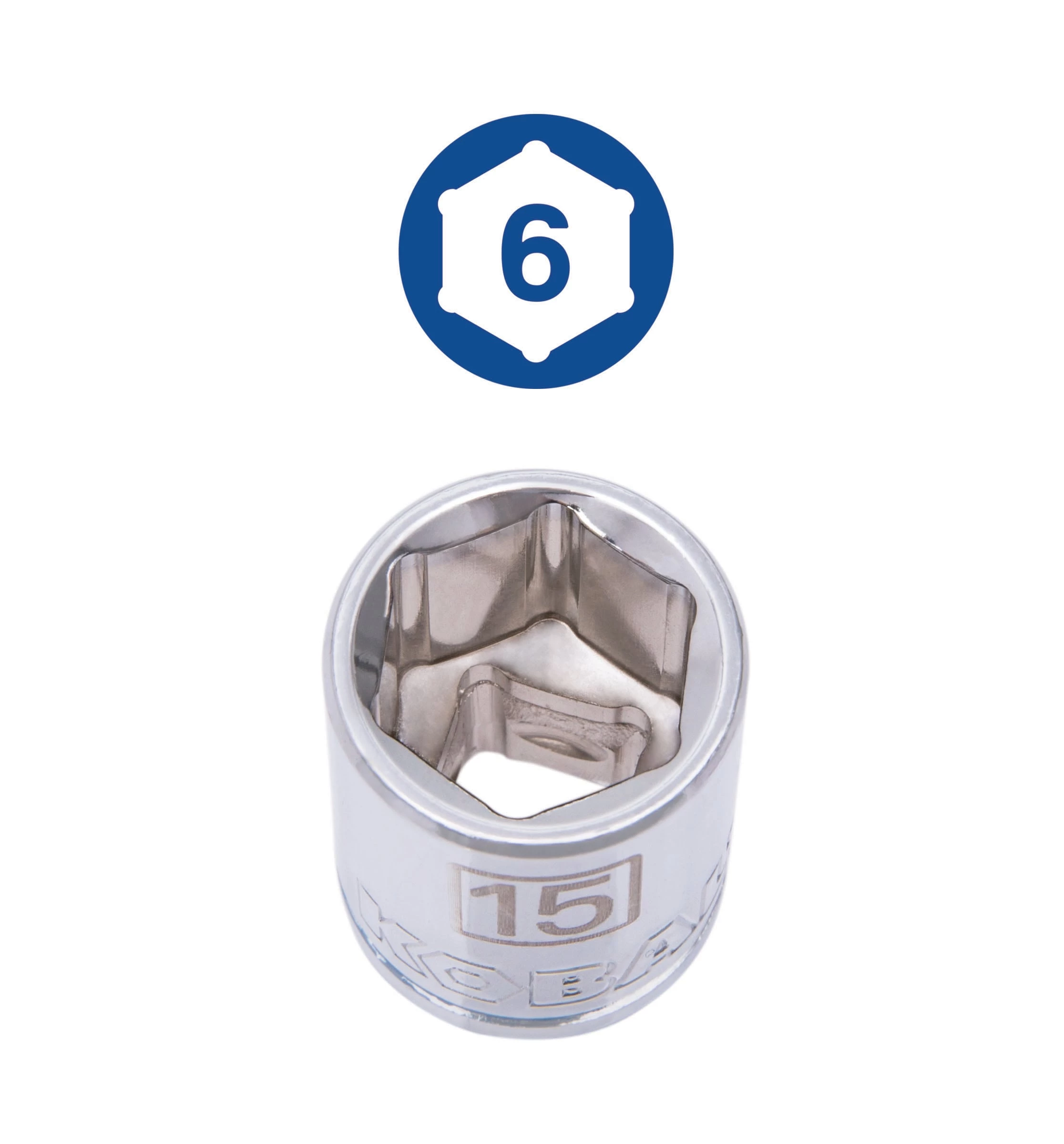 Kobalt Mechanics Tool Sets 19-Piece Standard (SAE) Polished Chrome Mechanics Tool Set (3/8-in) 5 Kobalt Mechanics Tool Sets 19-Piece Standard (SAE) Polished Chrome Mechanics Tool Set (3/8-in) - Image 5