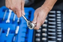 Kobalt Mechanics Tool Sets 80-Piece Standard (SAE) and Metric Combination Polished Chrome Mechanics Tool Set (3/8-in) -Hot Sale Kobalt Shop 10084141 scaled