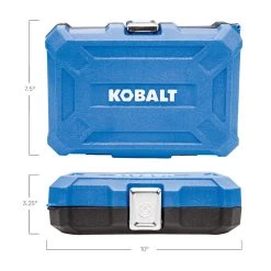 Kobalt Mechanics Tool Sets 64-Piece Standard (SAE) and Metric Combination Polished Chrome Mechanics Tool Set (1/4-in; 3/8-in; 1/2-in;) -Hot Sale Kobalt Shop 10409011