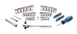 Kobalt Mechanics Tool Sets 64-Piece Standard (SAE) and Metric Combination Polished Chrome Mechanics Tool Set (1/4-in; 3/8-in; 1/2-in;) -Hot Sale Kobalt Shop 10409013 scaled