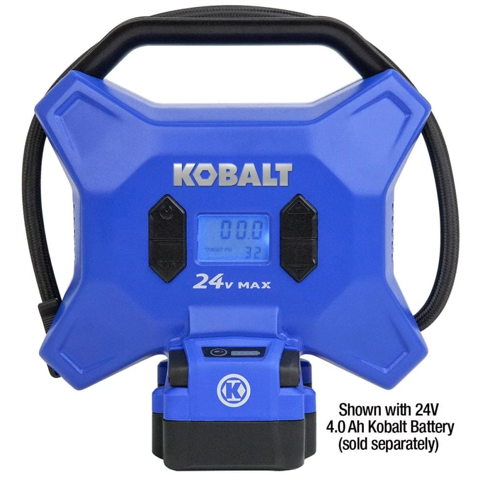 Kobalt Air Inflators Kobalt 24 Volt cordless high pressure inflator 24-Volt Lithium Ion (Li-Ion) Air Inflator (Power Source: Battery) 5 Kobalt Air Inflators Kobalt 24 Volt cordless high pressure inflator 24-Volt Lithium Ion (Li-Ion) Air Inflator (Power Source: Battery) - Image 5