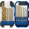 Kobalt Twist Drill Bits 21-Piece Assorted x Set Titanium Coated Hss Twist Drill Bit Set