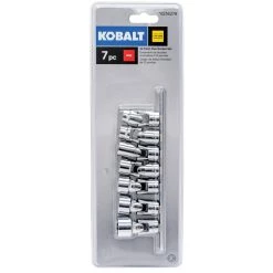 Kobalt Sockets & Socket Sets 7-Piece Standard (SAE) 3/8-in Drive 12-point Set Shallow Socket Set -Hot Sale Kobalt Shop 15100817