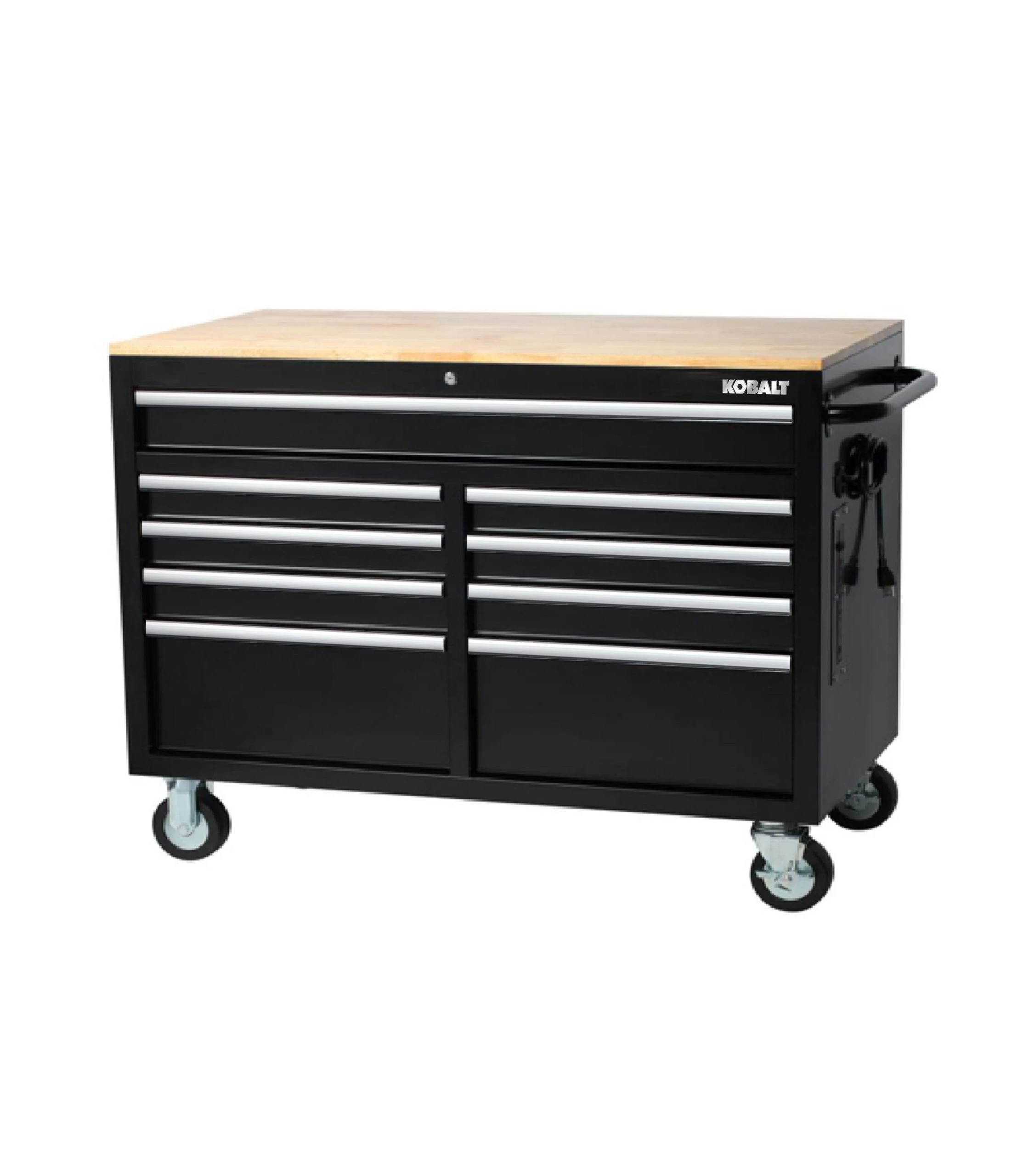 Kobalt Work Benches 46.1-in W x 37.2-in H 9-Drawer Rubber Work Bench 1 Kobalt Work Benches 46.1-in W x 37.2-in H 9-Drawer Rubber Work Bench