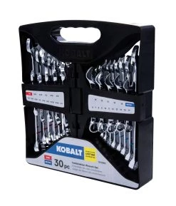 Kobalt Combination Wrenches & Sets 30-Piece Set 12-point Standard (SAE) and Metric Combination Standard Combination Wrench Set -Hot Sale Kobalt Shop 15484716 scaled