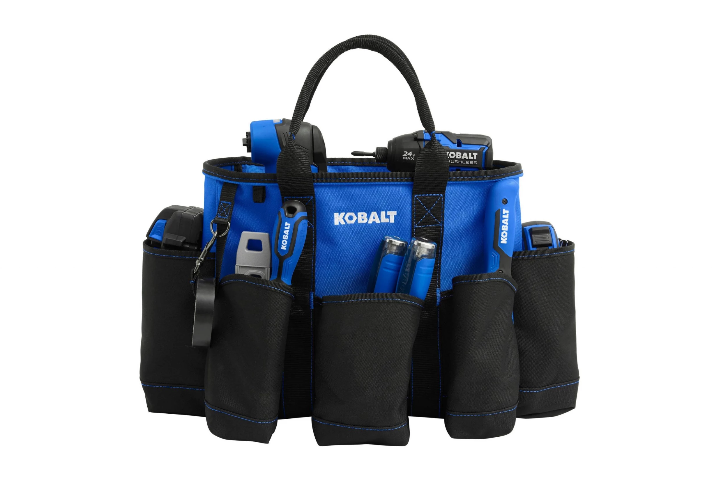 Kobalt Tool Bags Blue Black Polyester 14-in Tool Bag 1 Kobalt Tool Bags Blue Black Polyester 14-in Tool Bag