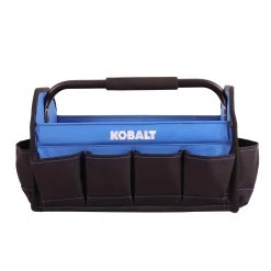 Kobalt Tool Bags Blue, Black Polyester 16-in Tool Tote