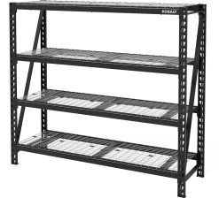 Kobalt Freestanding Shelving Units 84-in W x 24-in D x 84-in H 4-Tier Heavy Duty Steel Utility Shelving Unit