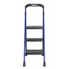 Kobalt Step Stools 3-Step 300-lb Capacity Black Steel Foldable Step Stool