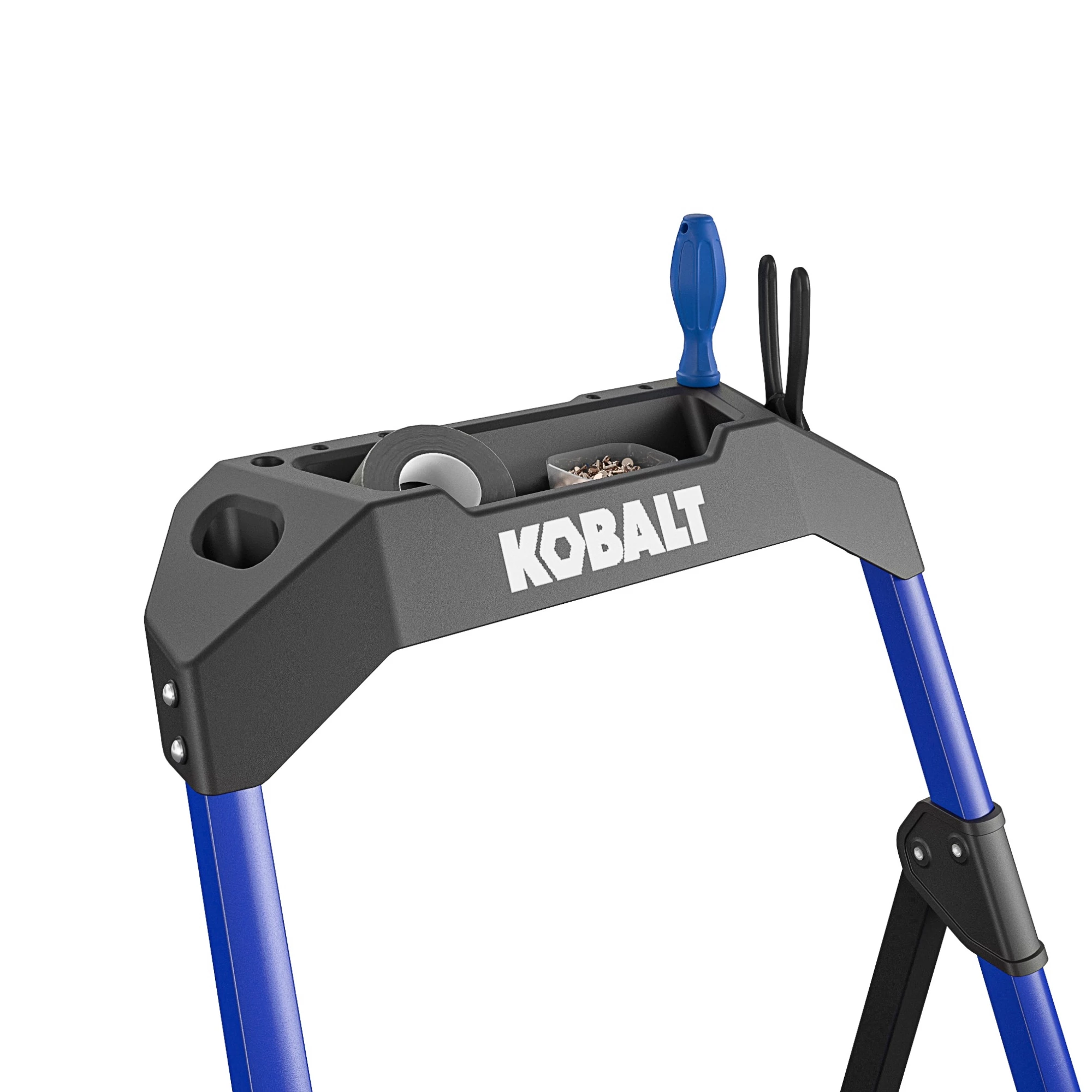 Kobalt Step Stools 3-Step 300-lb Capacity Black Steel Foldable Step Stool 9 Kobalt Step Stools 3-Step 300-lb Capacity Black Steel Foldable Step Stool - Image 9