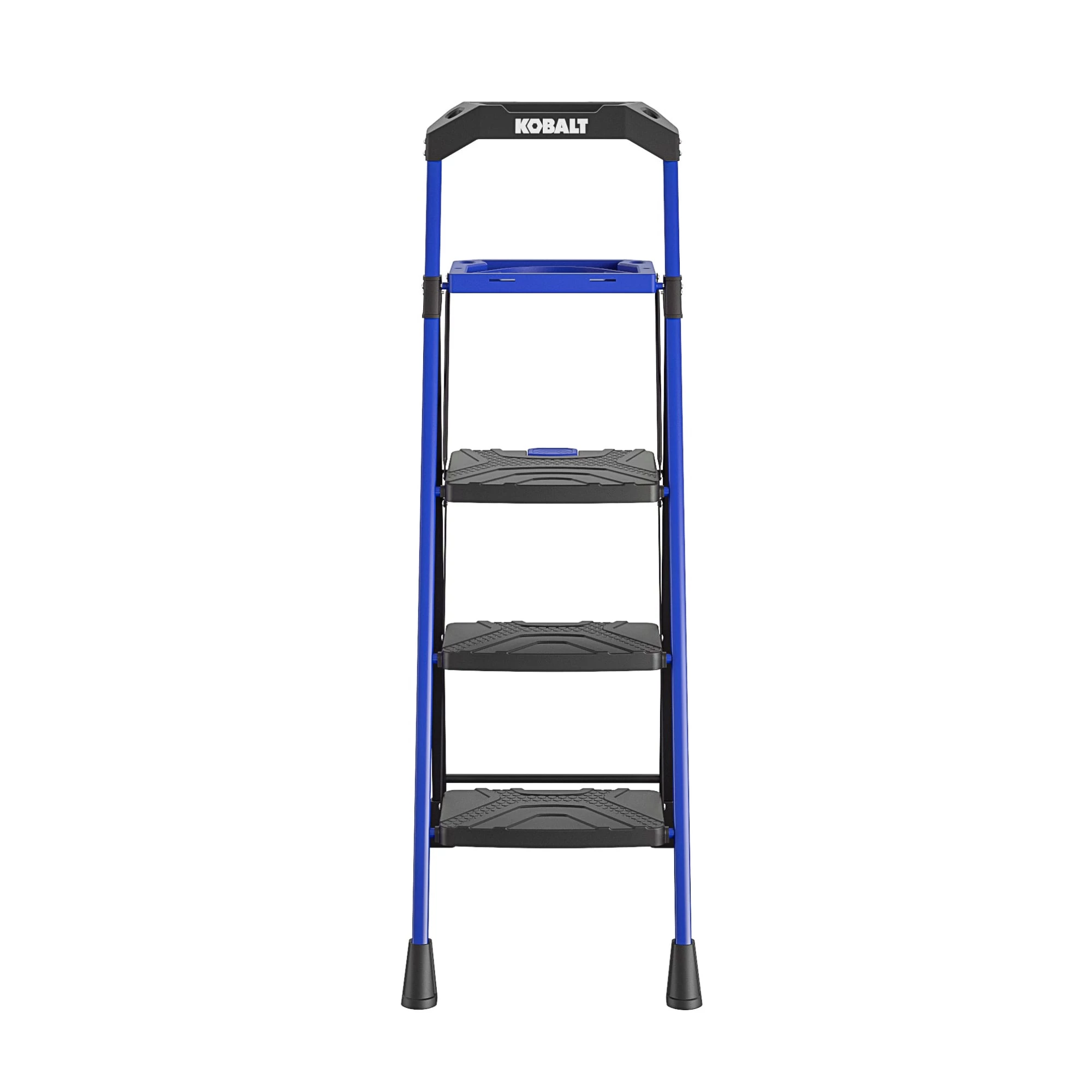Kobalt Step Stools 3-Step 300-lb Capacity Black Steel Foldable Step Stool 1 Kobalt Step Stools 3-Step 300-lb Capacity Black Steel Foldable Step Stool