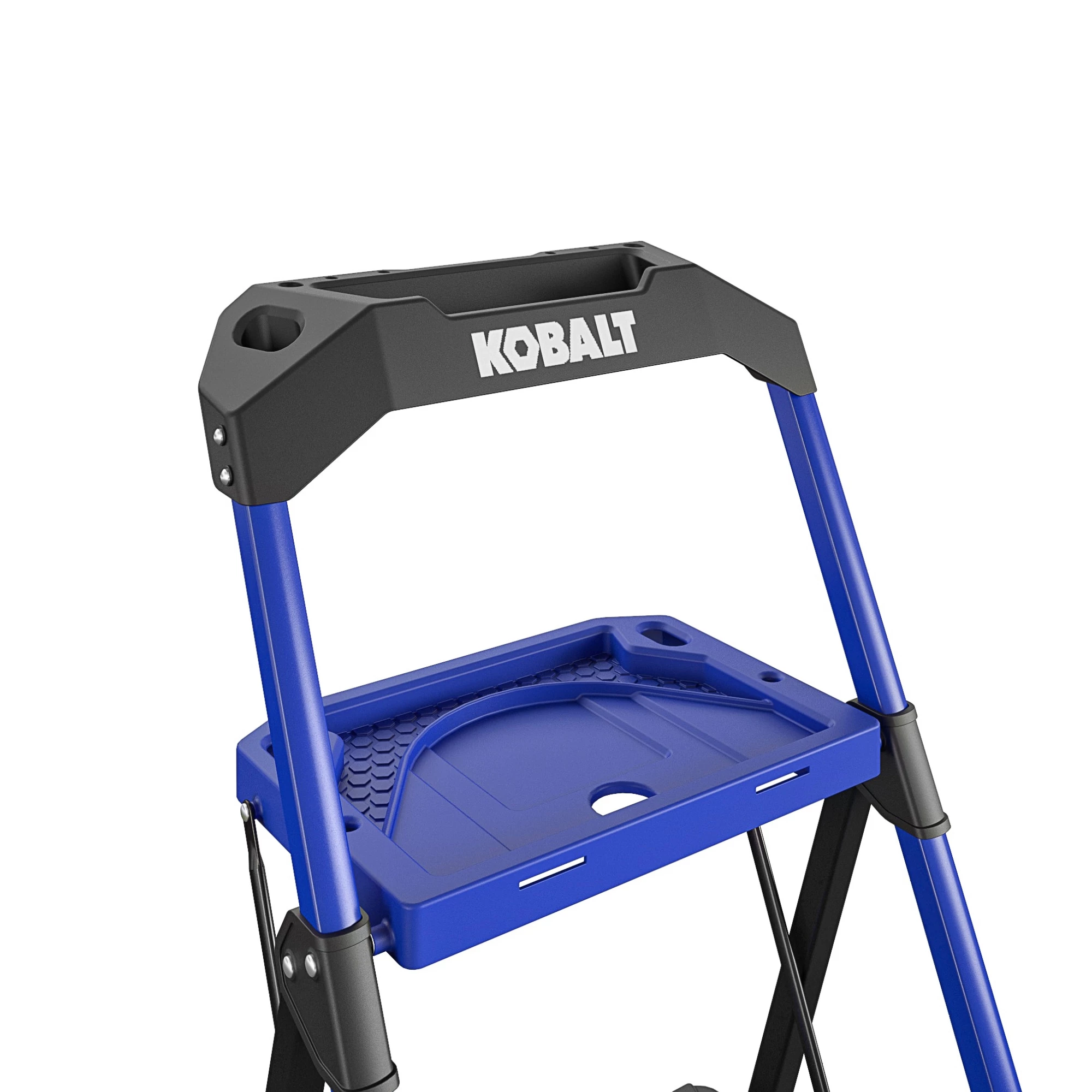 Kobalt Step Stools 3-Step 300-lb Capacity Black Steel Foldable Step Stool 10 Kobalt Step Stools 3-Step 300-lb Capacity Black Steel Foldable Step Stool - Image 10
