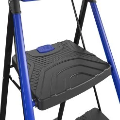 Kobalt Step Stools 3-Step 300-lb Capacity Black Steel Foldable Step Stool 16 Kobalt Step Stools 3-Step 300-lb Capacity Black Steel Foldable Step Stool -Hot Sale Kobalt Shop 17788342