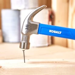 Kobalt Hammers 16-oz Smoothed Face Steel Head Fiberglass Claw Hammer -Hot Sale Kobalt Shop 18386289
