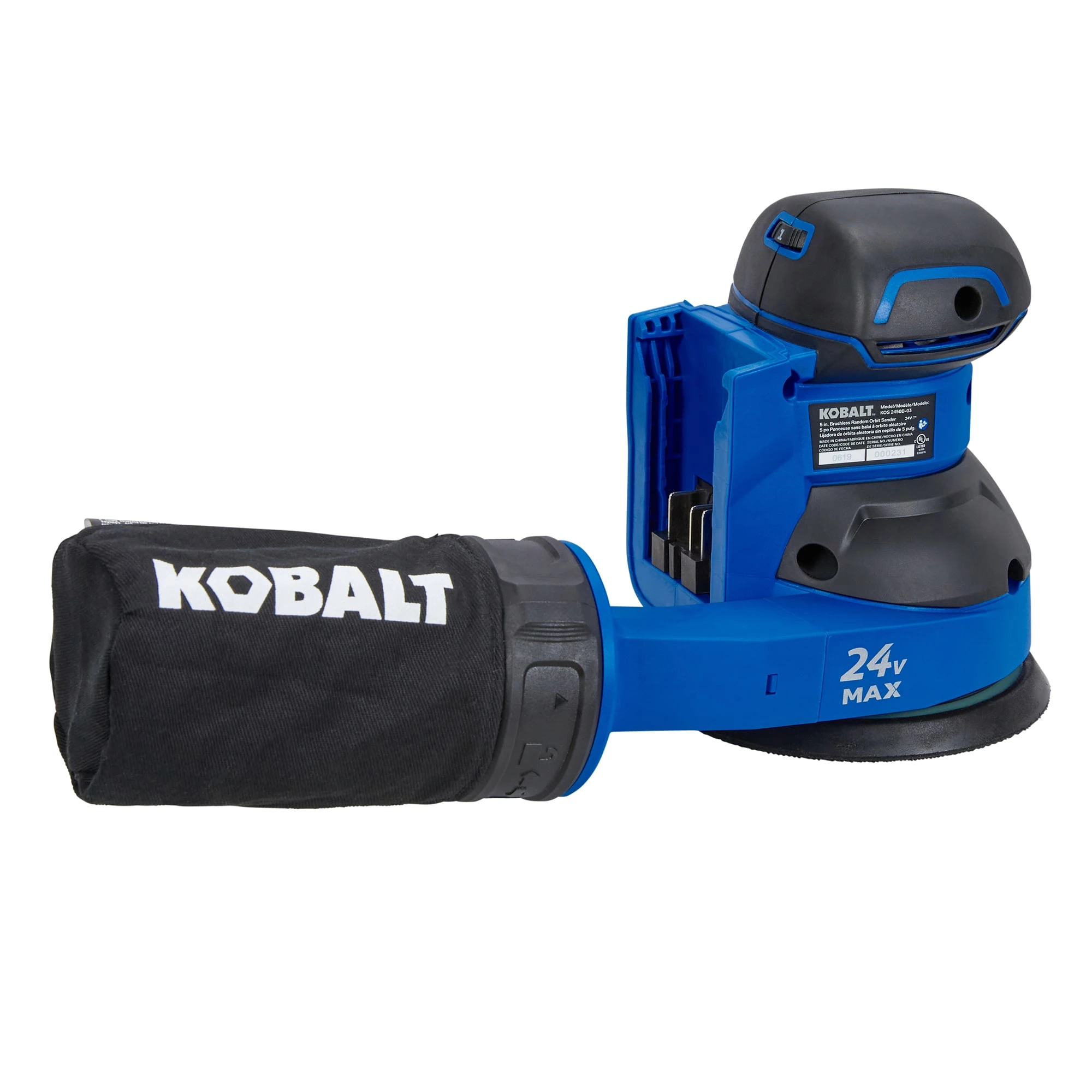 Kobalt Power Sanders Brushless 24-Volt Brushless Cordless Random Orbital Sander with Dust Management 3 Kobalt Power Sanders Brushless 24-Volt Brushless Cordless Random Orbital Sander with Dust Management - Image 3