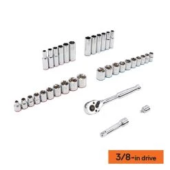 Kobalt Mechanics Tool Sets Centennial 100-Piece Standard (SAE) and Metric Combination Polished Chrome Mechanics Tool Set (1/4-in; 3/8-in) 16 Kobalt Mechanics Tool Sets Centennial 100-Piece Standard (SAE) and Metric Combination Polished Chrome Mechanics Tool Set (1/4-in; 3/8-in) -Hot Sale Kobalt Shop 40333065