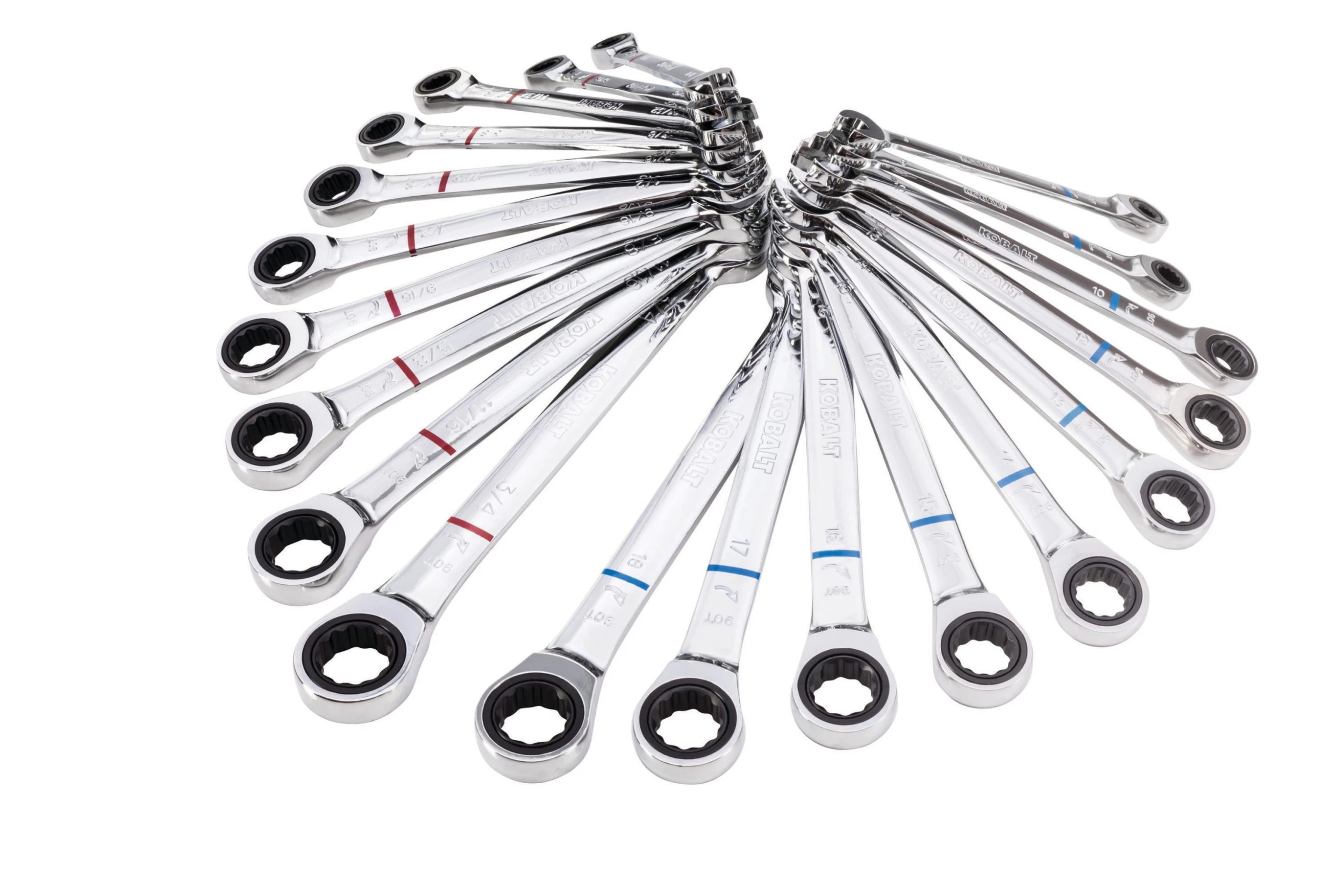 Kobalt Ratchet Wrenches & Sets 20-Piece Set 12-Point Standard (SAE) and Metric Combination Ratchet Wrench Set 1 Kobalt Ratchet Wrenches & Sets 20-Piece Set 12-Point Standard (SAE) and Metric Combination Ratchet Wrench Set