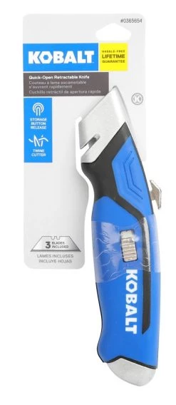 Kobalt Utility Knives 3-Blade Retractable Utility Knife with On Tool Blade Storage -Hot Sale Kobalt Shop 42474656