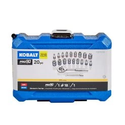 Kobalt Mechanics Tool Sets 20-Piece Standard (SAE) and Metric Combination Polished Chrome Mechanics Tool Set (1/4-in) 10 Kobalt Mechanics Tool Sets 20-Piece Standard (SAE) and Metric Combination Polished Chrome Mechanics Tool Set (1/4-in) -Hot Sale Kobalt Shop 42581313