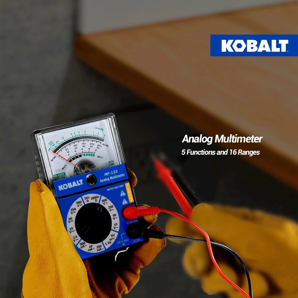 Kobalt Test Meters 0.25 Amp 500V Analog Manual Ranging Multimeter (Battery Included) 6 Kobalt Test Meters 0.25 Amp 500V Analog Manual Ranging Multimeter (Battery Included) - Image 6