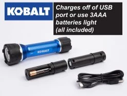 Kobalt Flashlights 350-Lumen LED Rechargeable Flashlight 10 Kobalt Flashlights 350-Lumen LED Rechargeable Flashlight -Hot Sale Kobalt Shop 45365867 scaled