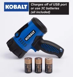 Kobalt Flashlights 1200-Lumen LED Rechargeable Spotlight Flashlight -Hot Sale Kobalt Shop 45368644 scaled