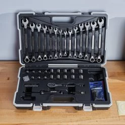 Kobalt Mechanics Tool Sets Universal 67-Piece Standard (SAE) and Metric Combination Matte Mechanics Tool Set (3/8-in) -Hot Sale Kobalt Shop 45373526